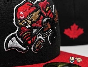 Beaverjax Black Red 59Fifty Fitted Cap by Noble North x New Era Front
