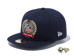 Logo Emblem 59Fifty Fitted Cap by New Era Navy