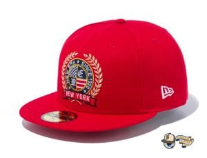 Logo Emblem 59Fifty Fitted Cap by New Era Red