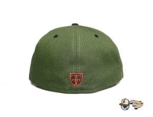 Vanguard Olive Orange 59Fifty Fitted Cap by Fitted Hawaii x New Era Back