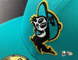 Seals Teal Gold 59Fifty Fitted Hat by Chamucos Studio x New Era Zoom