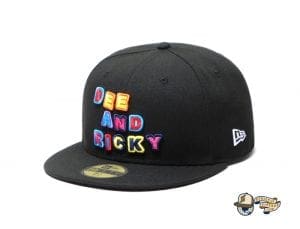 Dee And Ricky Multi Logo 59Fifty Fitted Cap by Dee And Ricky x New Era Black