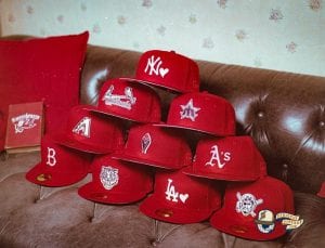 Hat Club Exclusive Sweethearts MLB 59Fifty Fitted Hat Collection by MLB x New Era Red