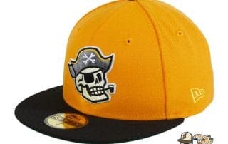 Pirate Skull Gold Black 59Fifty Fitted Hat by Chamucos Studio x New Era