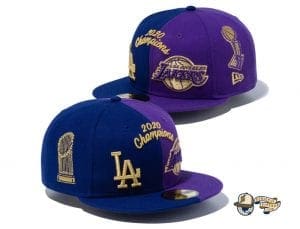 2020 Champions Los Angeles Dodgers Los Angeles Lakers 59Fifty Fitted Cap by MLB x NBA x New Era