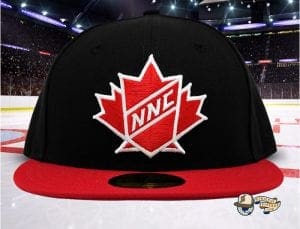 NNC Maple Crest Black Red 59Fifty Fitted Cap by Noble North x New Era