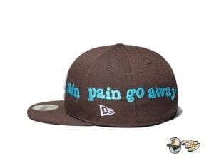 Pain Pain Go Away Walnut 59Fifty Fitted Cap by Vertical Garage x New Era Side