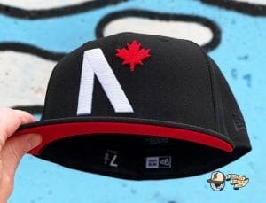 Maple Leaf Black Grey Heather 59Fifty Fitted Cap by Noble North x New Era Black