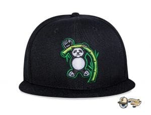Pandas Black Fitted Cap by Baseballism Front