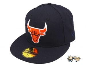 Chicago Bulls Custom Navy 59Fifty Fitted Cap by NBA x New Era Left