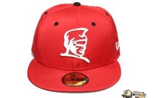 Kamehameha Red Nylon White 59Fifty Fitted Cap by Fitted Hawaii x New Era
