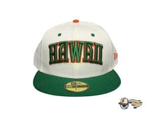 WESN White Kelly Green Orange 59Fifty Fitted Cap by Fitted Hawaii x New Era