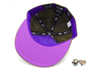 Crossed Bats Logo Olive Canvas 59Fifty Fitted Hat by JustFitteds x New Era Bottom