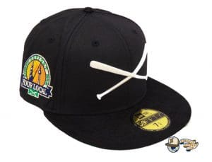 Crossed Bats Logo Support Your Local Patch 59Fifty Fitted Hat by JustFitteds x New Era Black