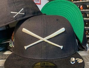 Crossed Bats Logo Support Your Local Patch 59Fifty Fitted Hat by JustFitteds x New Era Front