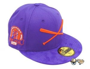 Crossed Bats Logo Support Your Local Patch 59Fifty Fitted Hat by JustFitteds x New Era Purple