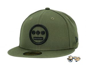 Hiero Rifle Green Black 59Fifty Fitted Hat by Hieroglyphics x New Era Front