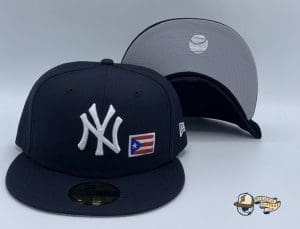 New York Yankees Puerto Rico 59Fifty Fitted Hat by MLB x New Era Navy