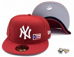 New York Yankees Puerto Rico 59Fifty Fitted Hat by MLB x New Era Red
