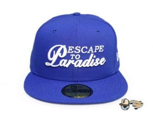 Escape To Paradise Royal Blue White 59Fifty Fitted Hat by Fitted Hawaii x New Era
