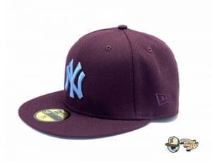 New York Yankees 100 Anniversary Maroon 59Fifty Fitted Hat by MLB x New Era Left
