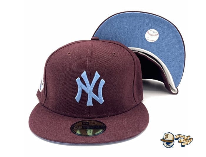 New York Yankees 100 Anniversary Maroon 59Fifty Fitted Hat by MLB x New Era