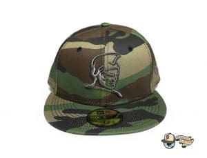 Kamehameha Woodland Camo Metallic Black Pearl 59Fifty Fitted Hat by Fitted Hawaii x New Era