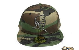 Kamehameha Woodland Camo Metallic Black Pearl 59Fifty Fitted Hat by Fitted Hawaii x New Era