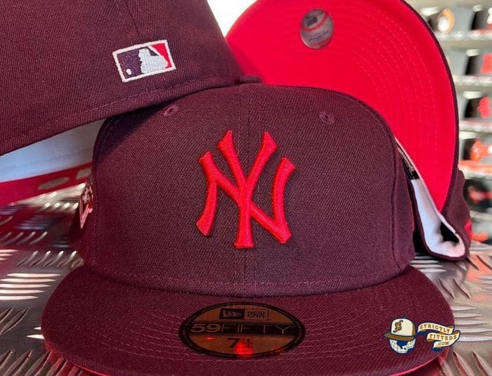 New York Yankees Cooperstown 2009 World Series Maroon 59Fifty Fitted Hat by MLB x New Era