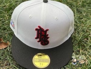 FHS Off-White Black 59Fifty Fitted Hat by Fitted Hat Society x The Capologists x New Era Front