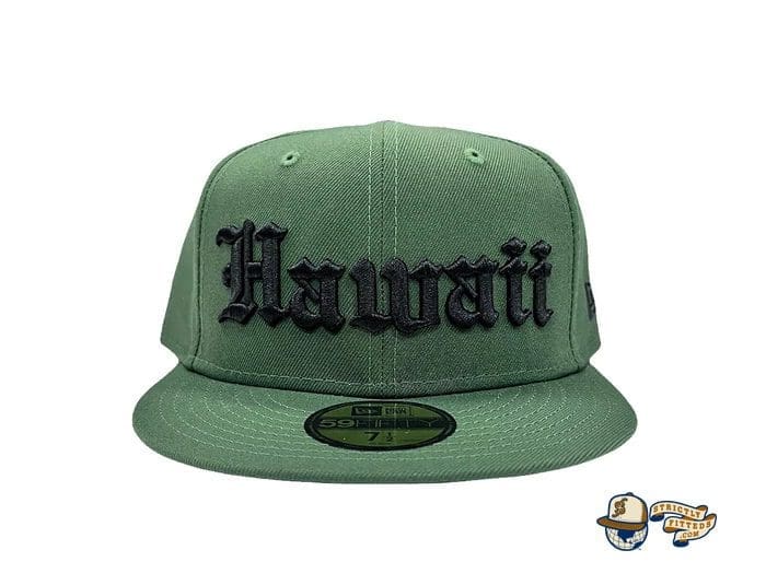Hawaii Rifle Green 59Fifty Fitted Hat by 808allday x New Era