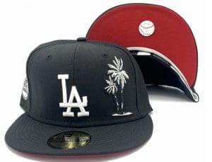 Los Angeles Dodgers Black Palm Tree 1980 ASG 59Fifty Fitted Hat by MLB x New Era