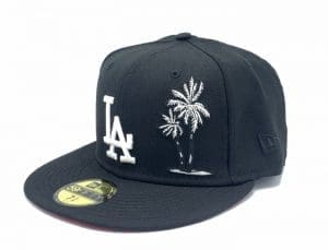 Los Angeles Dodgers Black Palm Tree 1980 ASG 59Fifty Fitted Hat by MLB x New Era Left