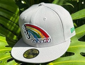Rainbows Hawaii Gray 59Fifty Fitted Hat by 808allday x New Era Front