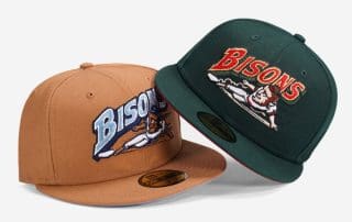 Buffalo Bisons Wheat And Dark Green 59Fifty Fitted Hat by MiLB x New Era