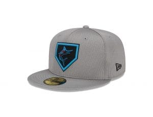 MLB Clubhouse 2022 Gray 59Fifty Fitted Hat Collection by MLB x New Era Left