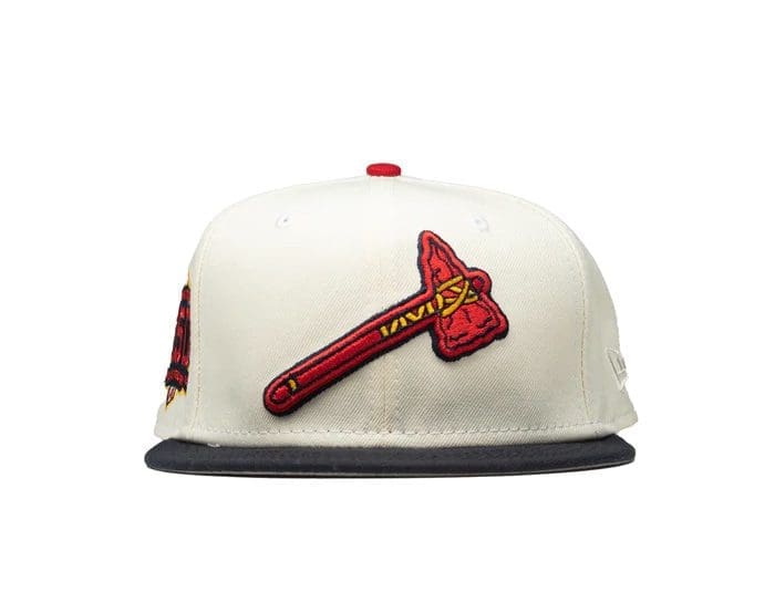 Atlanta Braves Chrome Navy 59Fifty Fitted Hat by MLB x New Era