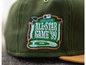 Boston Red Sox 1999 ASG Olive Khaki Mint 59Fifty Fitted Hat by MLB x New Era Patch