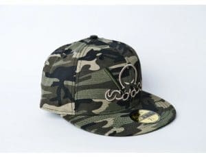OctoSlugger Dark Woodland Camo Ripstop 59Fifty Fitted Hat by Dionic x New Era Front OctoSlugger Dark Woodland Camo Ripstop 59Fifty Fitted Hat by Dionic x New Era Front