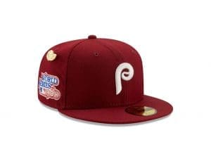 Philadelphia Phillies 1980 Logo History Maroon 59Fifty Fitted Hat by MLB x New Era Right
