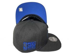 Dallas Mavericks Black Eclipse 35th Anniversary Fitted Hat by NBA x Mitchell And Ness Patch
