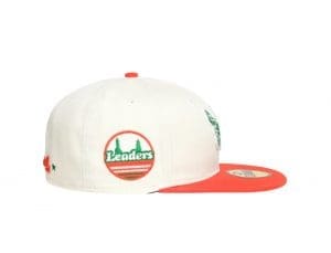 L-Wing Cream Orange Green 59Fifty Fitted Hat by Leaders 1354 x New Era Patch