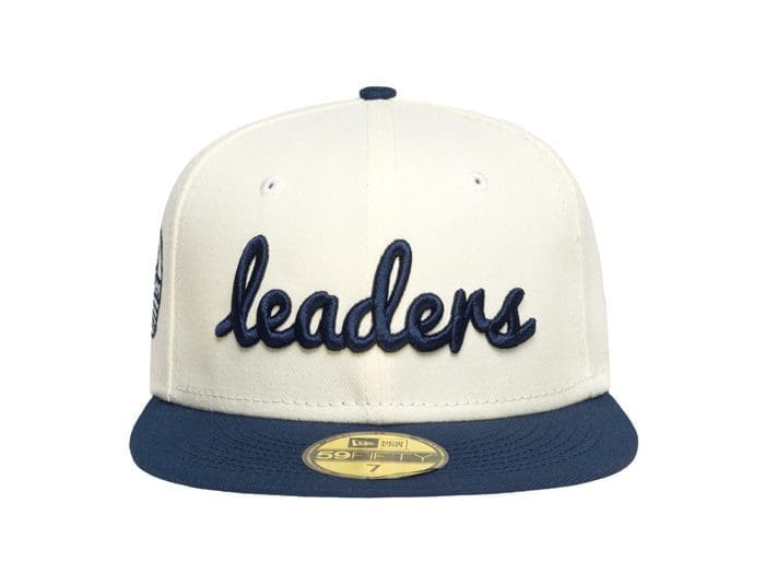 Leaders Cursive Cream Navy 59Fifty Fitted Hat by Leaders 1354 x New Era