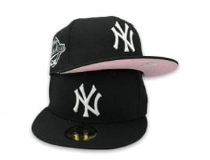 New York Yankees 1996 World Series Black Pink 59Fifty Fitted Hat by MLB x New Era