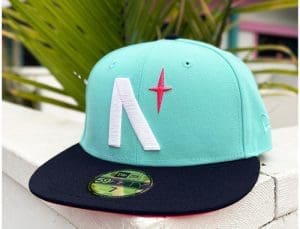 North Star Mint Navy 59Fifty Fitted Hat by Noble North x New Era Front