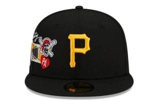 Pittsburgh Pirates City Patch Black Grey 59Fifty Fitted Hat by MLB x New Era