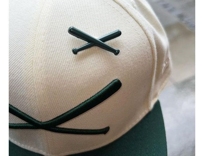 Crossed Bats Logo Chome Green 59Fifty Fitted Hat by JustFitteds x New Era