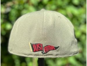 Jack Crossed Bats Logo Repreve Olive 59Fifty Fitted Hat by JustFitteds x New Era Back