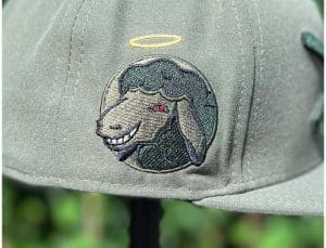 Jack Crossed Bats Logo Repreve Olive 59Fifty Fitted Hat by JustFitteds x New Era Patch