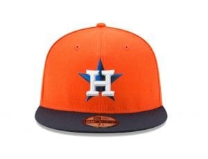 Houston Astros 2022 World Series Orange Navy 59Fifty Fitted Hat by MLB x New Era Front